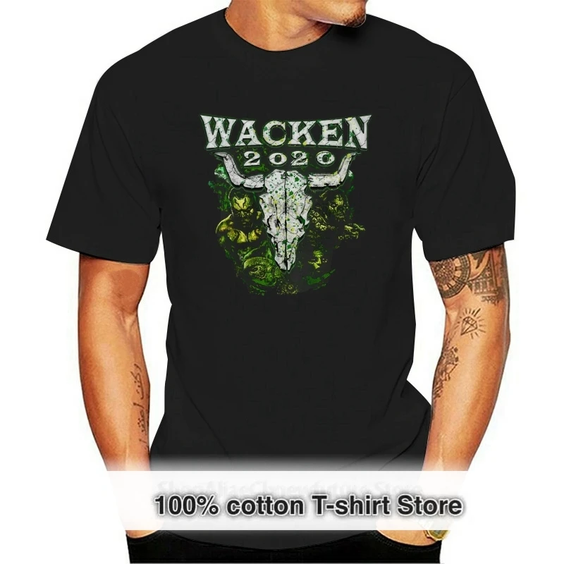 

2021 черная футболка унисекс Wacken Judas священник Wacken Music Festival 2021, Высококачественная футболка