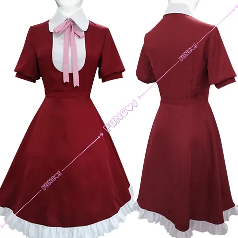 Косплей костюм Алиса из "Бродячих псов", красное платье, IBEASEN