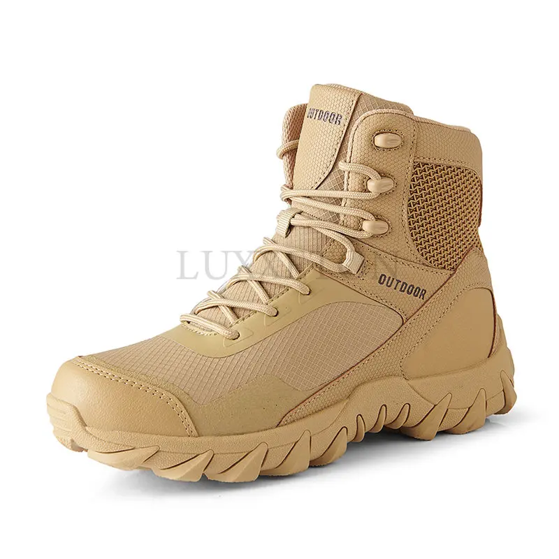 

Зимняя новая обувь, военные тактические мужские ботинки, кожаные ботильоны особой силы для пустыни и боевых искусств, армейская мужская обувь, модель 2023