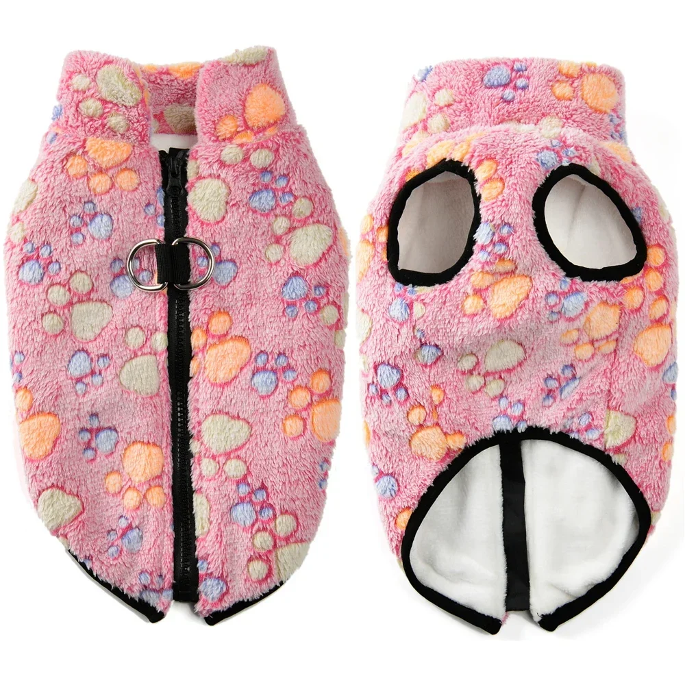 Флисовая одежда для собак зимняя теплая куртка щенков маленьких кошек свитер