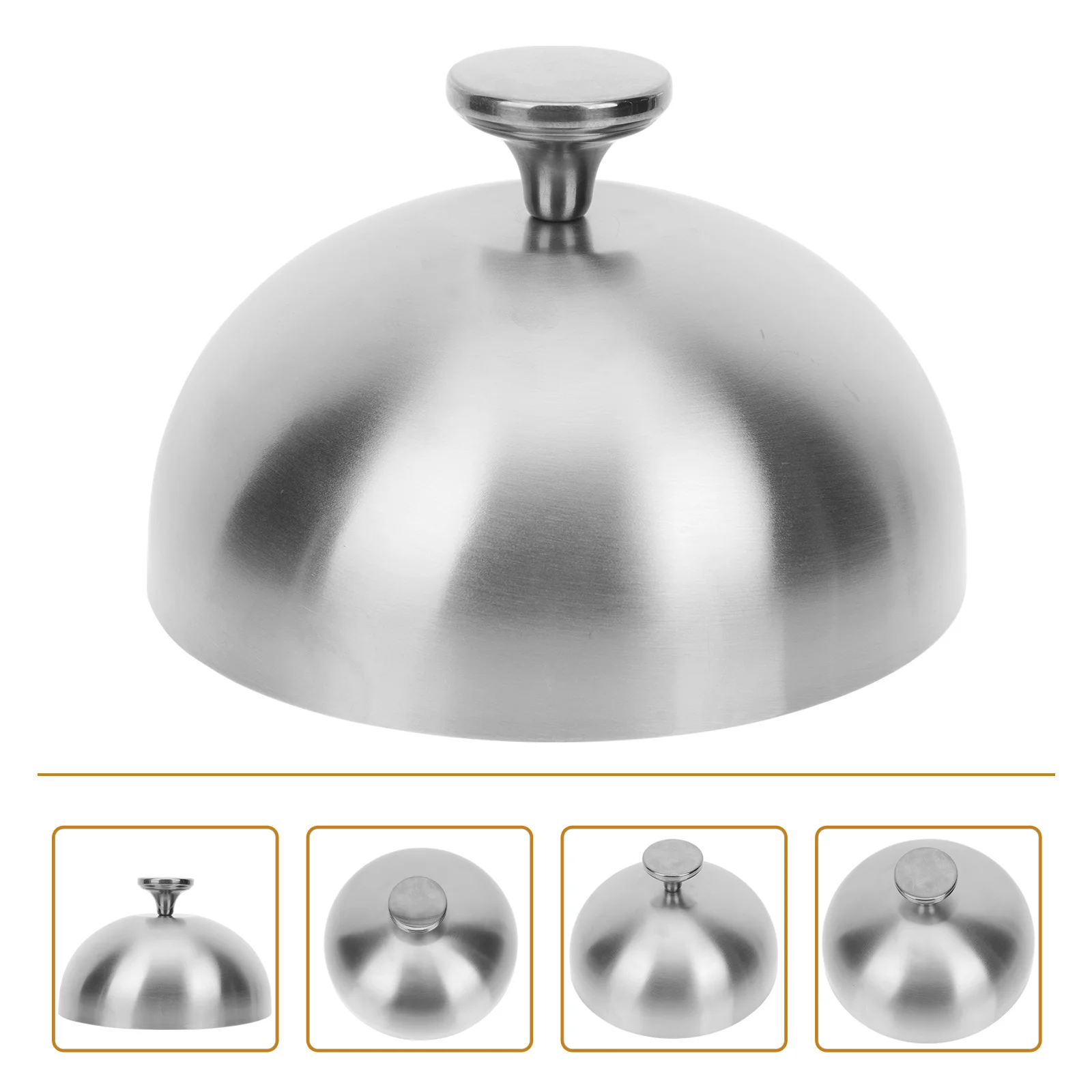 

Cover Dome Lid Basting Melting Griddle Stainless Cheese Steel Metal Grill Steak Pan Serving Dish Cloche Covers Cooking Plates