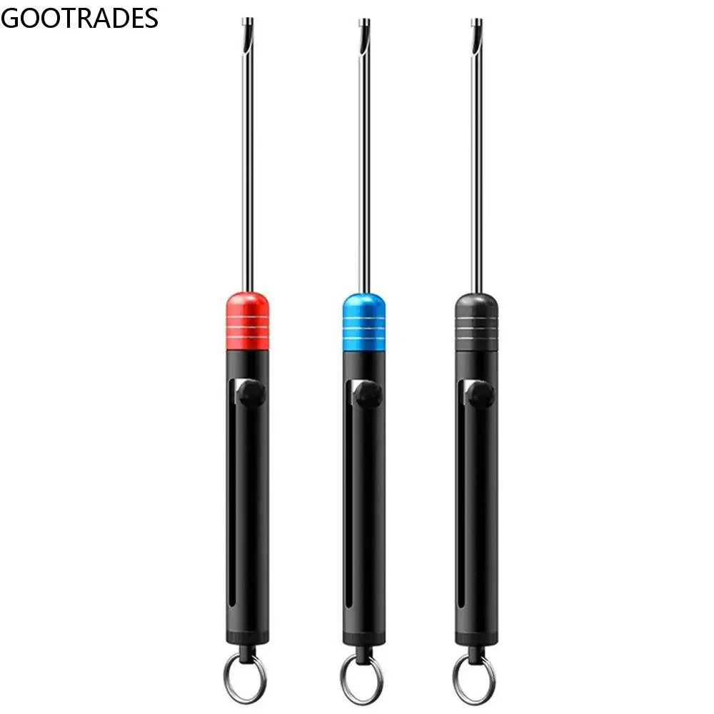 

1PC Retractable Fish Unhook Extractor Detacher Hook Remover Disgorger Knot Picker Tier Aluminum Safety Portable Fishing Tools