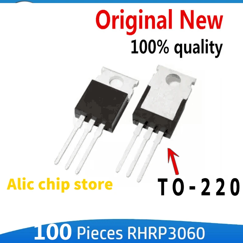 

100 шт./партия, выпрямительный диод RHRP3060 TO-220 для быстрого восстановления, 30 А/600 В