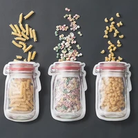 food storage bag zipper pouches sealed food packaging useful durable pe preservation containers reusable household