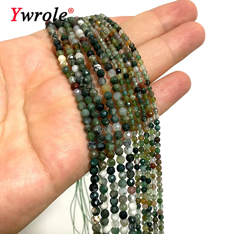 

Natural India Agate Stone Faceted Small Beads Loose Round Gemstone 2 3 4mm For Jewelry Making DIY Bracelet Earrings Accessories