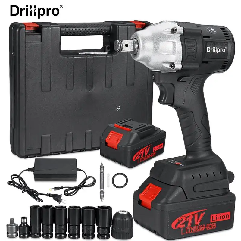 

Гайковерт Drillpro ударный аккумуляторный, 21 в, 520N.m