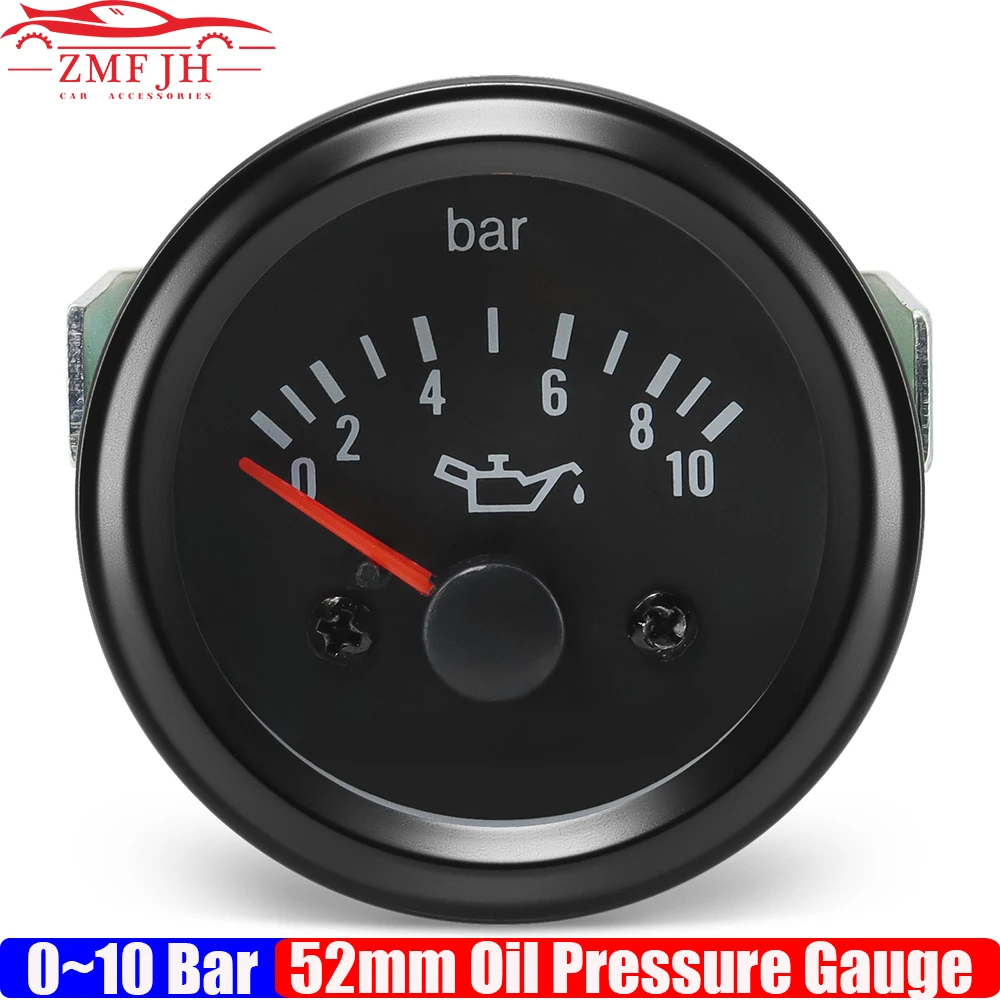 

2 "52 мм автомобильный манометр масла 0-10 бар указатель 24 В измеритель масляного давления автомобильный индикатор желтый свет дизельный автомобильный счетчик без датчика на заказ