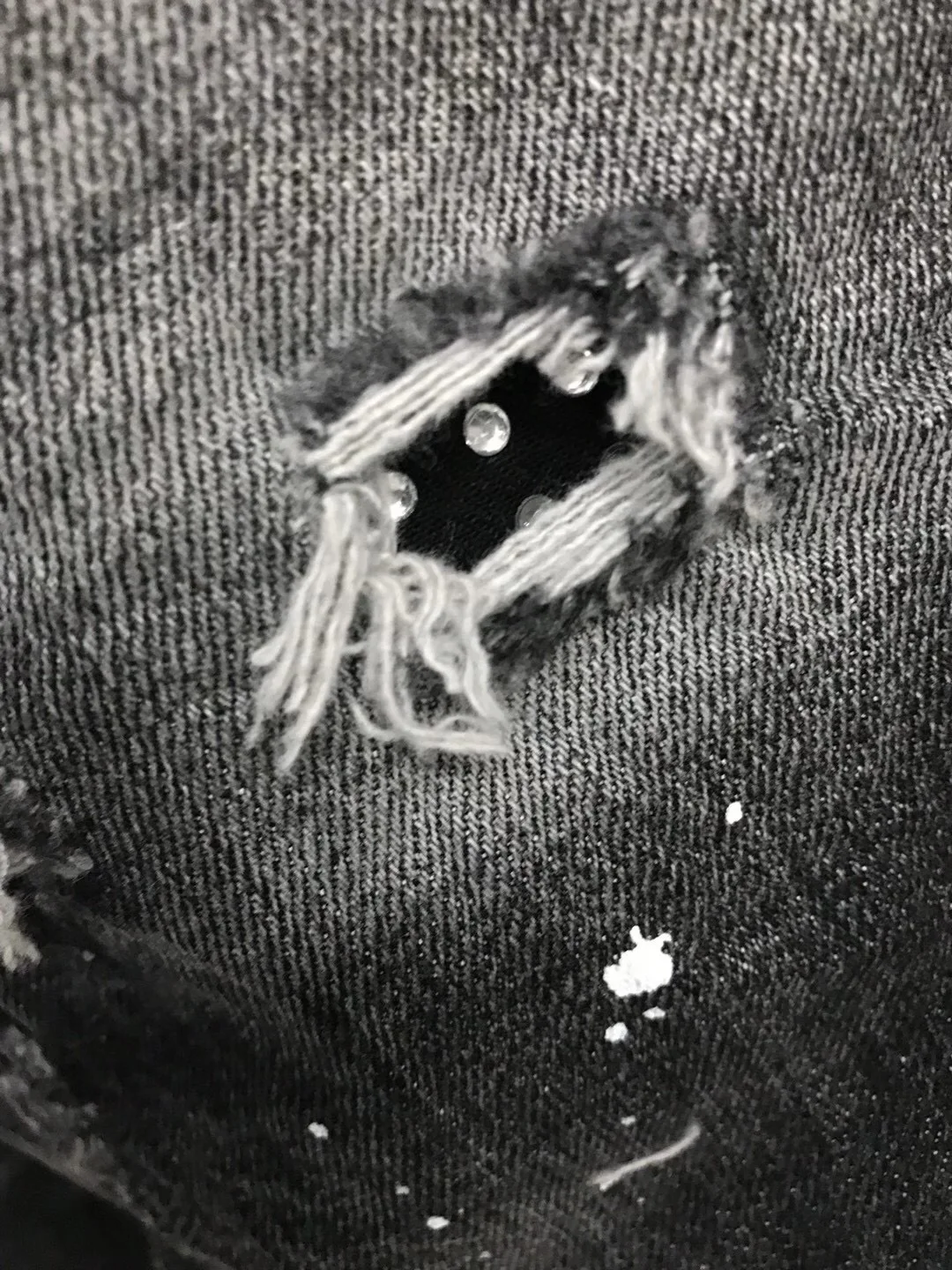 2022 Spring/Summer New D2 Jeans Fashion Men's Worn Hole Patch Paint Fashion Print Micro Elastic Slim Fit Small Straight Sleeve