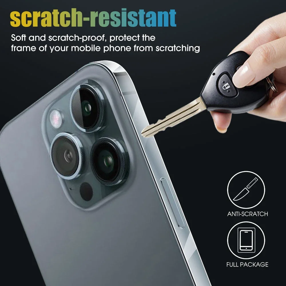 5/3/1 компл. боковая защитная наклейка с рамкой для IPhone 16 Pro/16 ProMax/16 Plus/16 чехлы