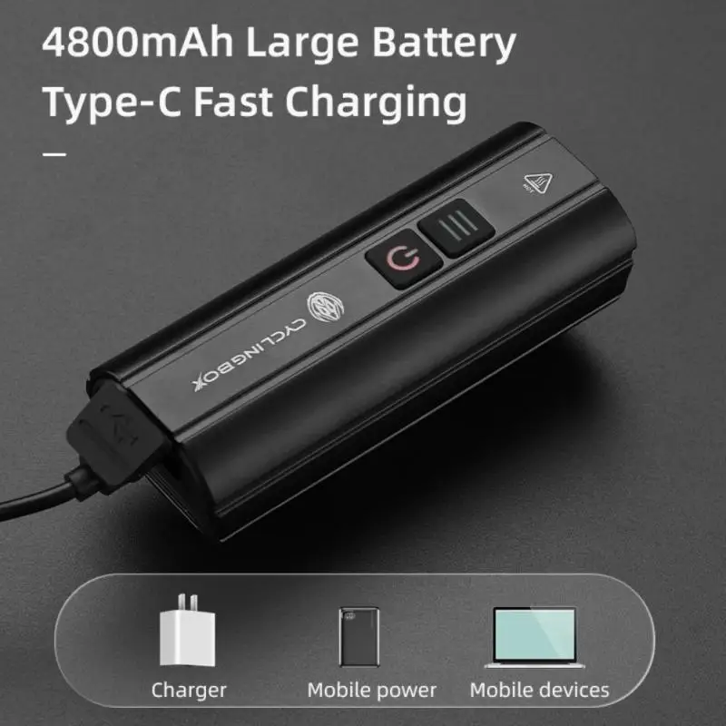 Фонарь велосипесветильник ный передний с зарядкой через USB 1800 лм |