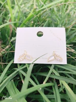 minimalist fresh water shell tail brass earrings ws925 silver ear needle stud earrings14kgold korea jewelry for women hyacinth
