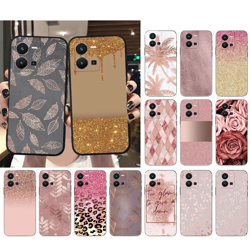 

Phone Case For VIVO Y53S Y33S Y11S Y31 Y21 Y70 Y20 Y21S Y72 Y55 Y76 Y51 Y01 V23E V21 V23 V21E Rose Gold Case