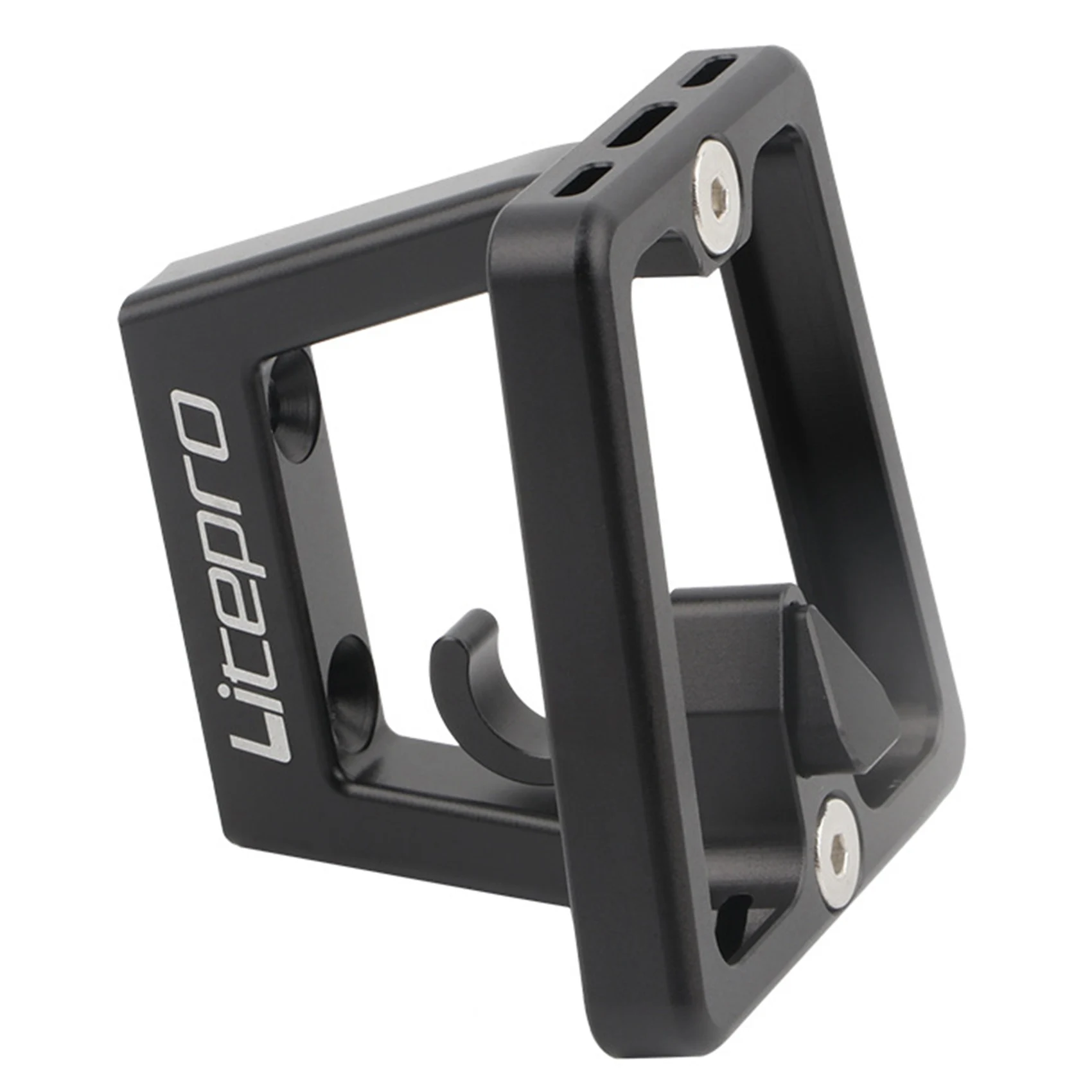 

Litepro Front Carrier Cycling Parts for Brompton Aluminum Alloy Pig Nose Panniers Block Bracket Bag Racks Folding Bike-Black