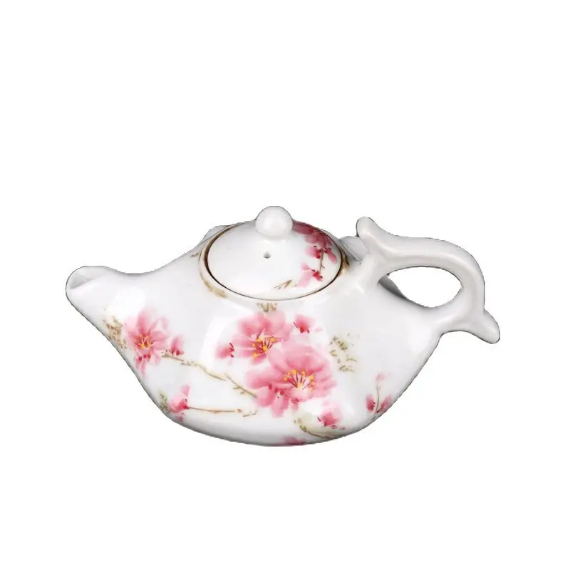 

China Old Cultural Revolution Porcelain Pink water point peach blossom porcelain pot