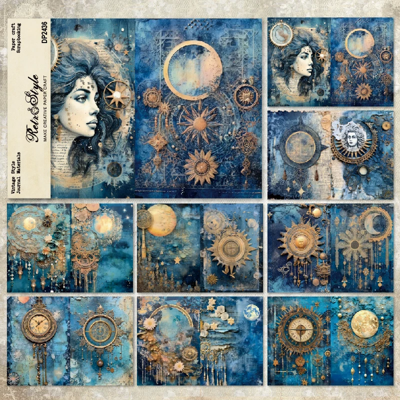 Panalisacraft 8 листов Размер A5 винтажный стиль скрапбукинг Узорчатая бумага необычная