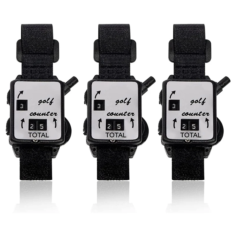 

New-3 Pcs Golf Score Counter, Mini Golf Stroke Counter Watch with One Touch Reset Golf Count Scorer Scoring Keeper
