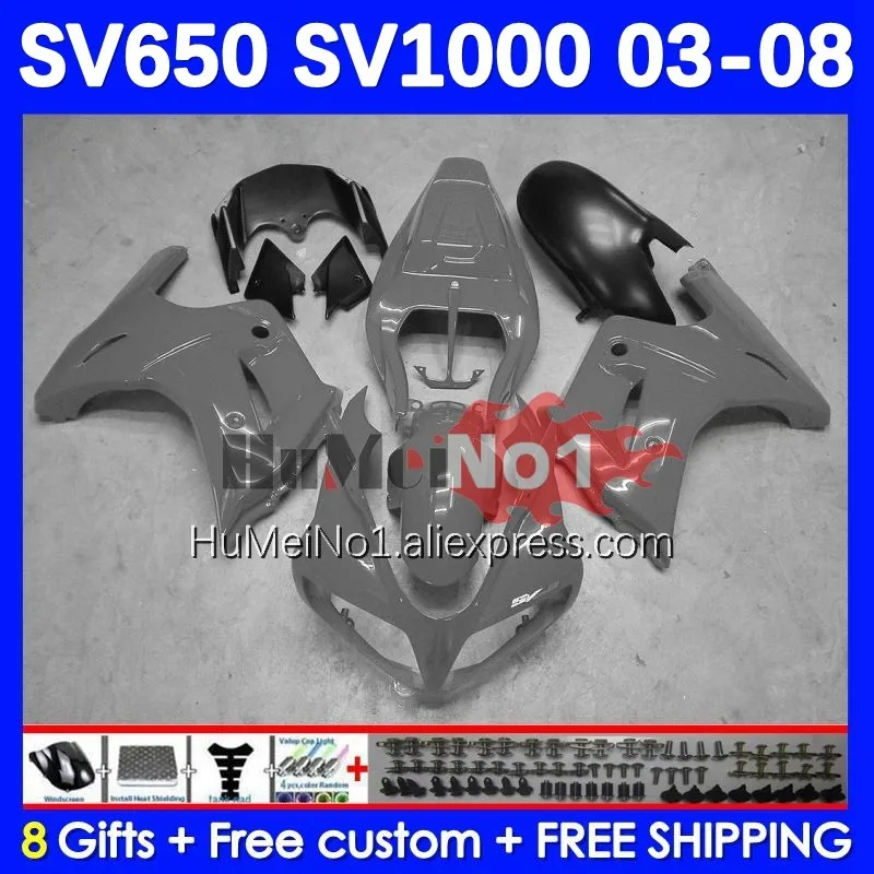 

SV1000S For SUZUKI SV650S SV650 SV1000 S 26No.14 SV 650S 1000S 03 04 05 06 07 08 2003 2005 2006 2007 2008 grey stock Fairings