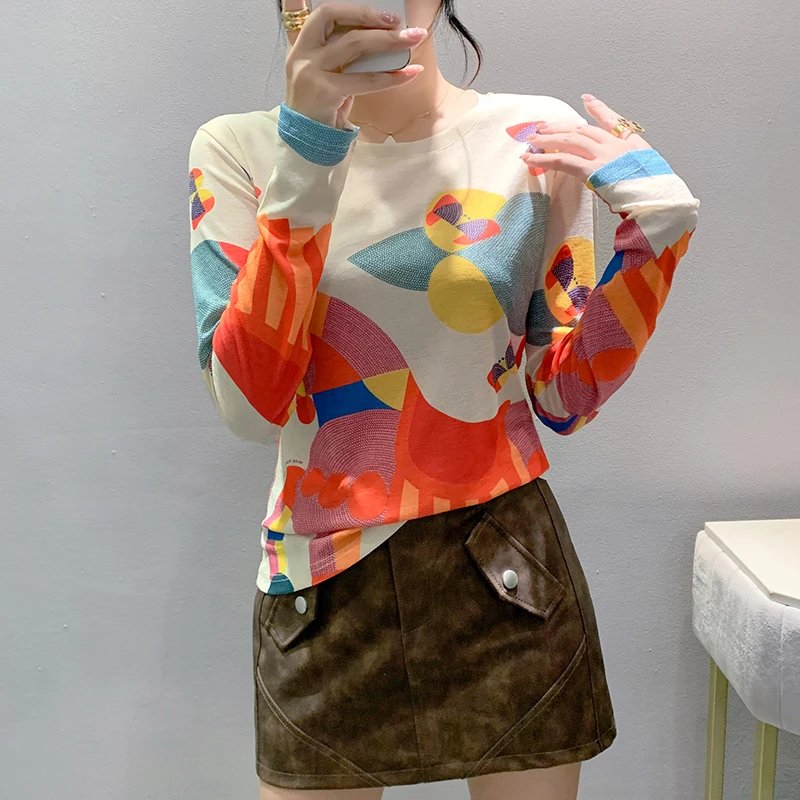 

Женская футболка с круглым вырезом, с принтом