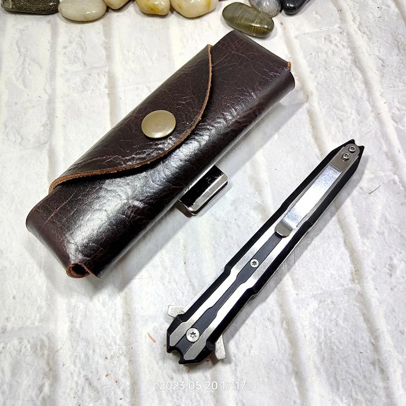 Jackknife Sheath Waist Bag Folding Knife Holster Belt Pack Army Knife Case Holder Genuine Leather customized Size MT-JD1