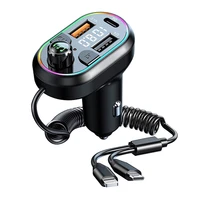 bluetooth compatible 5 0 fm transmitter for car usb c pd 25w radio adapter dropshipping