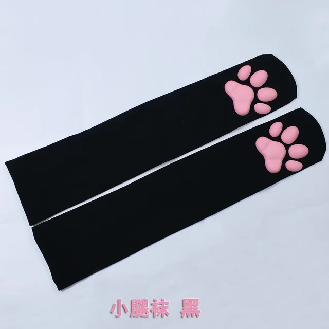 Чулки женские до бедра в готическом стиле с кошачьими лапками | AliExpress