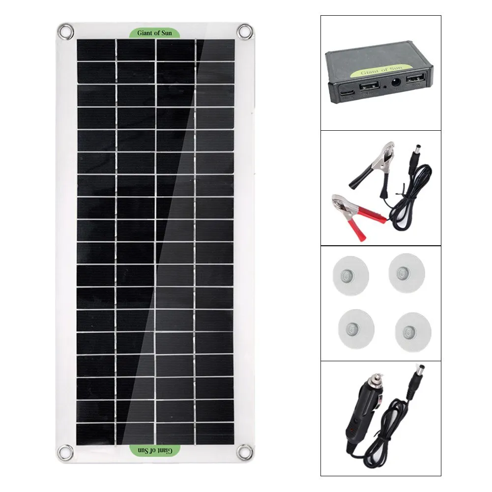 

30W Polycrystal Solar Panel Flexible Solar Panel For Camping Car Traveling Outdoor