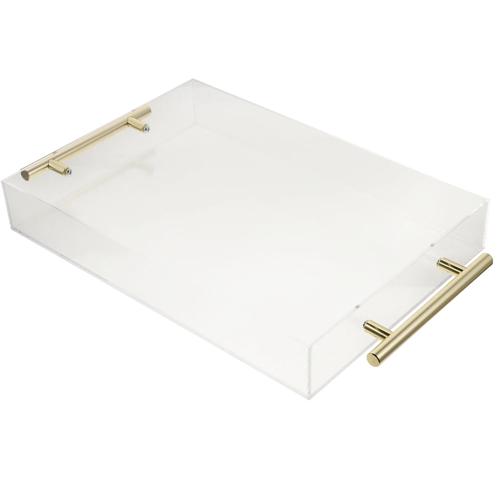 

Clear With Handle Decorative Delicate High-end Acrylic Serving Tray Dinner Trays Storage Tray Serving Tray