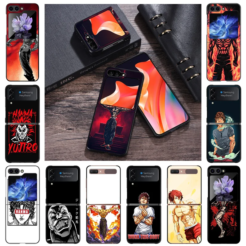 Жесткие чехлы для телефонов Samsung Z Flip 6 5 4 3 Galaxy Flip6 5G Flip5 Flip4 Flip3 Мультяшные Чехлы Hanma PC