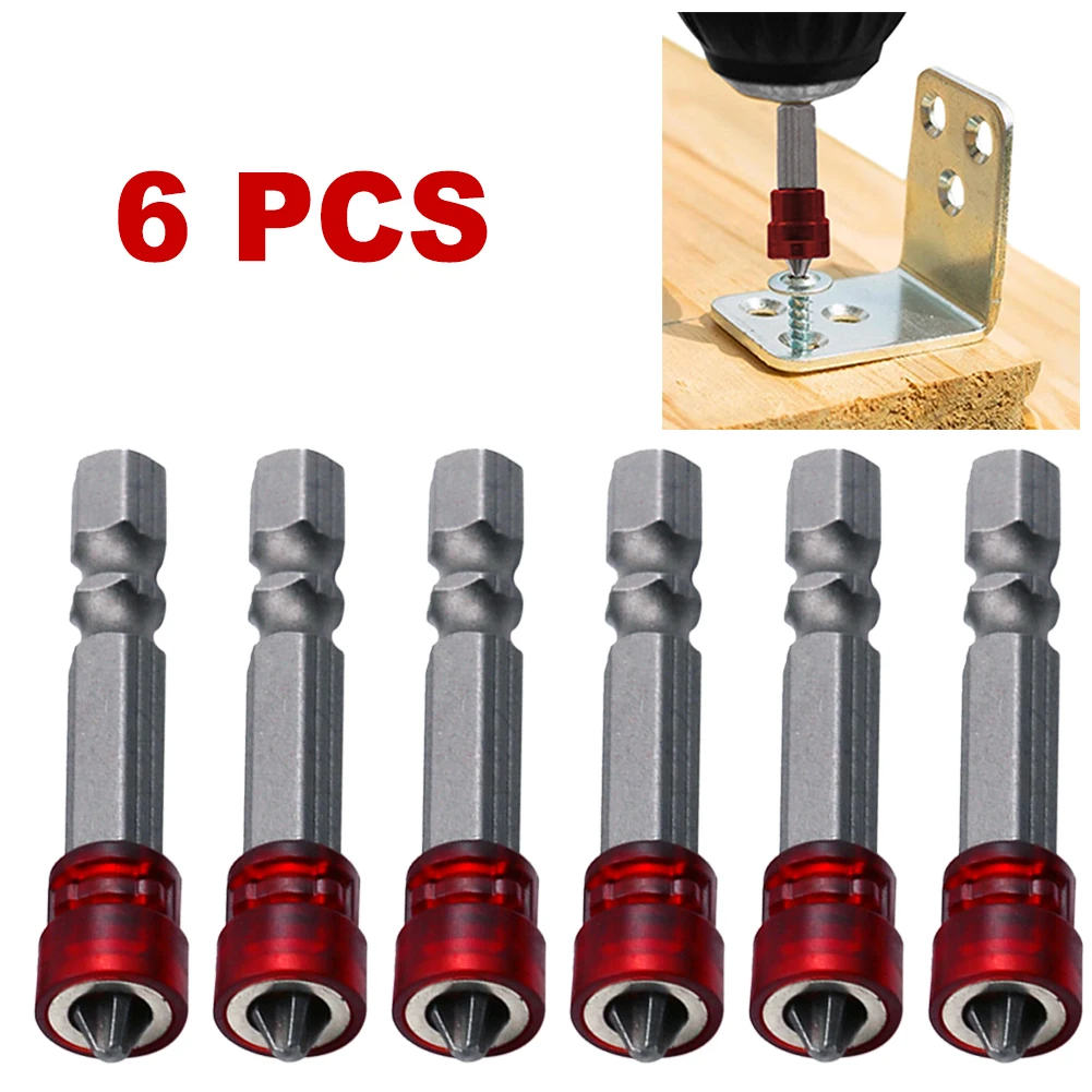 

Bits Cross Screwdriver 1/4Inch Hex Shank 48mm Grey & Red Plasterboard Screws Locating For Power /cordless Drill