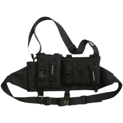 Тактическая поясная сумка Techwear в стиле хип-хоп, съемная комбинированная сумка для мужчин и женщин, многофункциональная нагрудная сумка через плечо, Уличная Повседневная забавная сумка