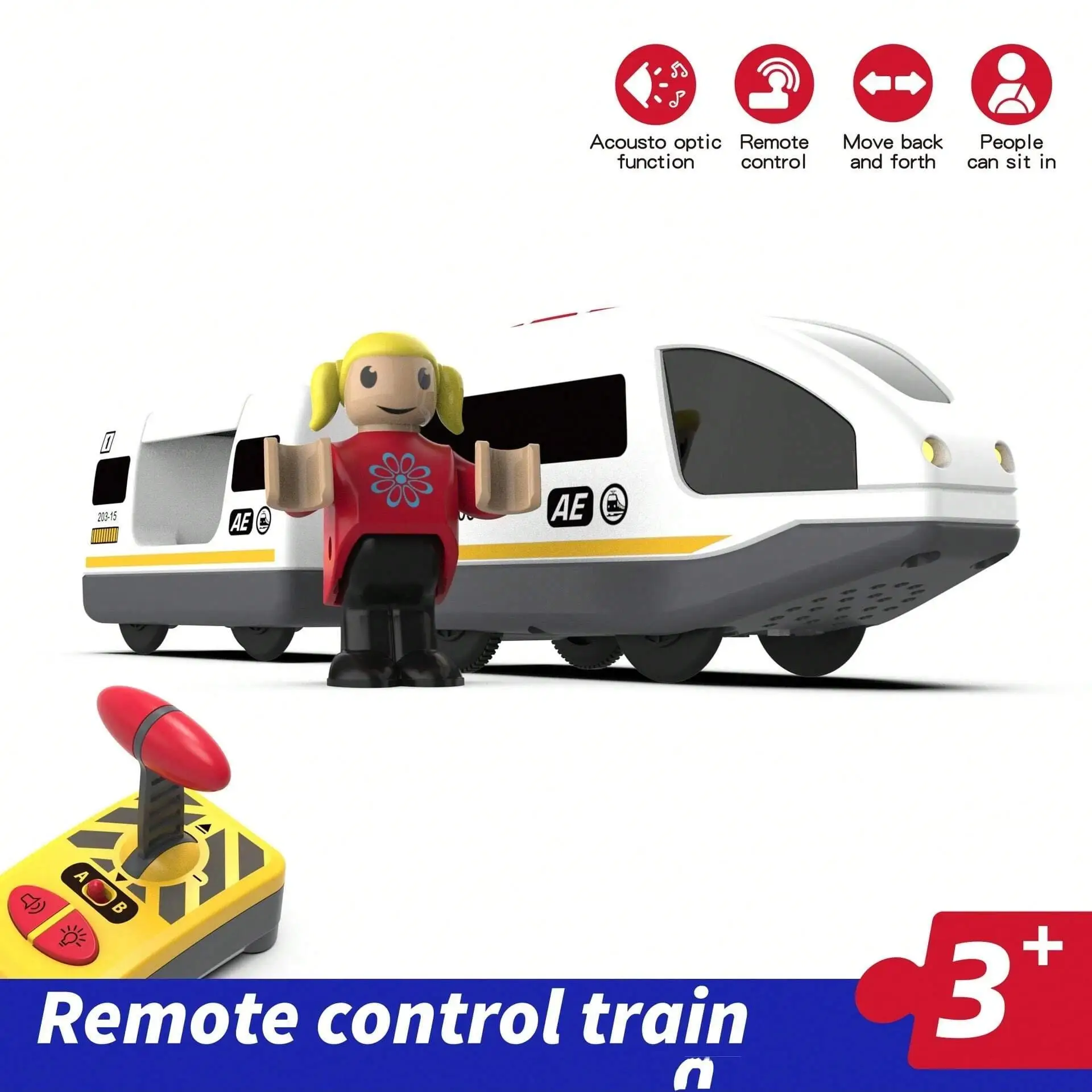 Magnetic Slot Diecast Car RC Electric Train Track Sets Fit for All Wood Railway Accessories Christmas Gift Children