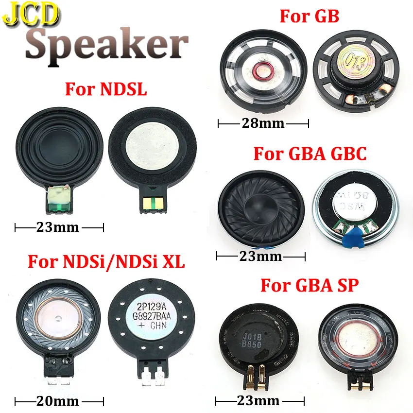 JCD 1pcs 20mm 23mm 28mm 40mm Replacement Internal Speaker For GB GBA GBC GBA SP For NDS Lite NDSL NDSi LL XL NDSiLL NDSiXL