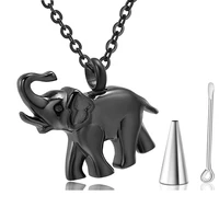 cremation jewelry for ashes elephant shape stainless steel keepsake memorial pendant locket urn necklace for pethuman dropship