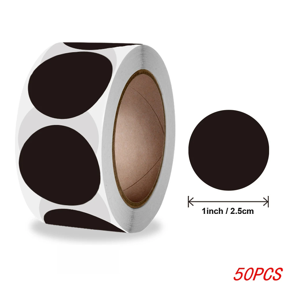 

Черные круглые бумажные наклейки