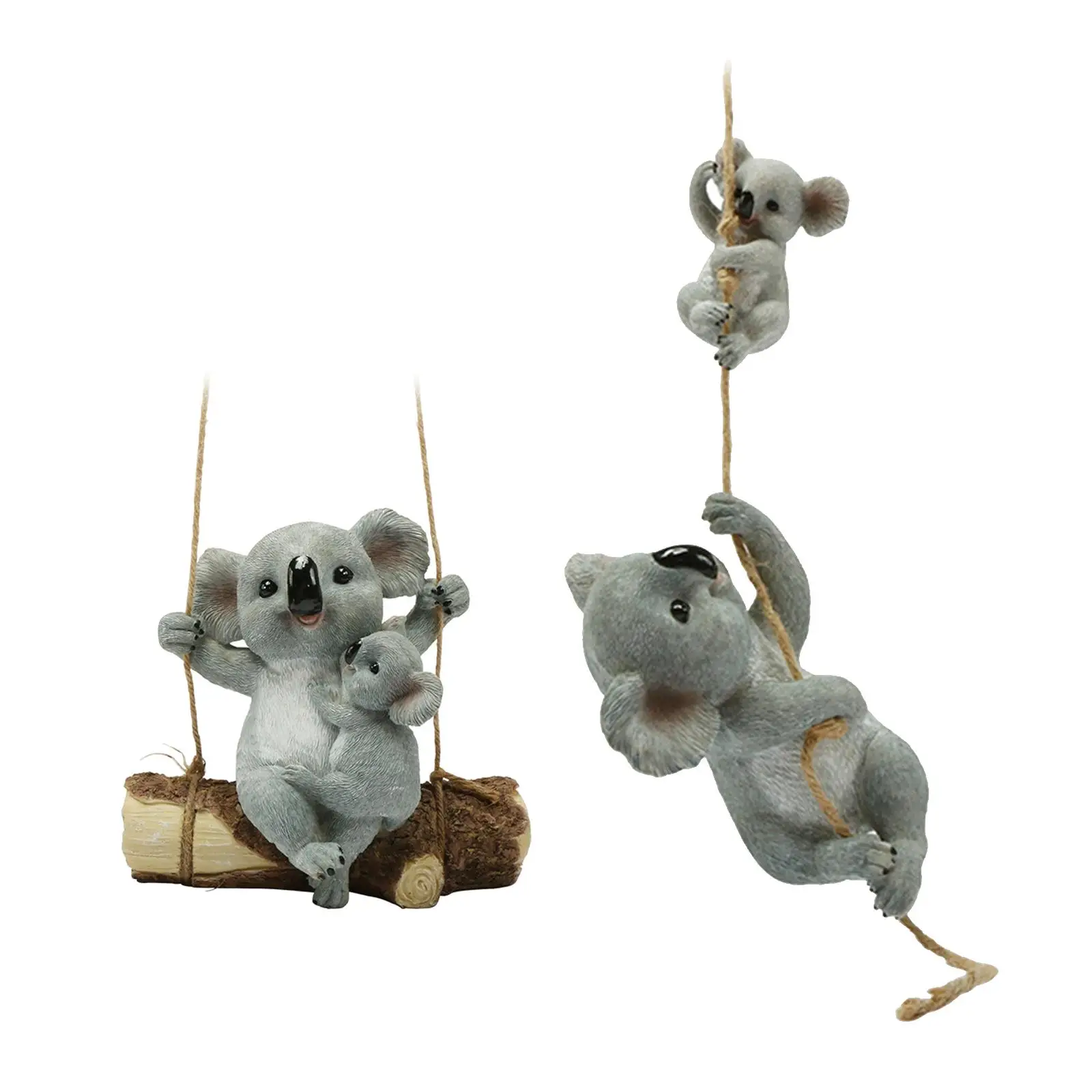 Garden Sculptures Statues Koala Bear Creative Resin Animal Furnishing Decor