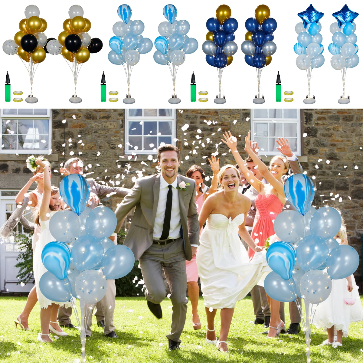 

Balloon Stand Kit with Lights Balloon Holder Decoration Reusable Latex Table Balloon Stand Holder Durable Balloon Column Stand