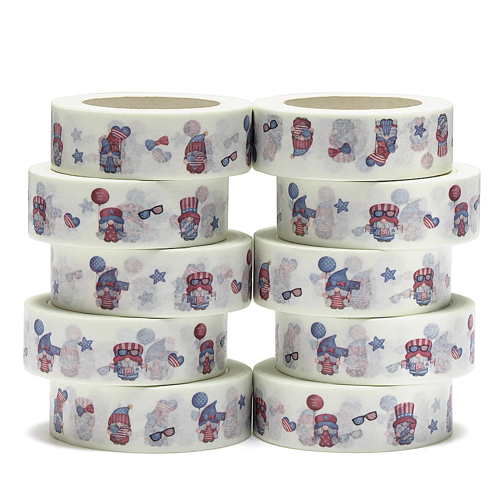 

2022 NEW 10pcs/Lot 15mm x 10m Little Chef Gnome Baker Gnome Greetings Tape Scrapbook Masking Adhesive Washi Tape Stationery