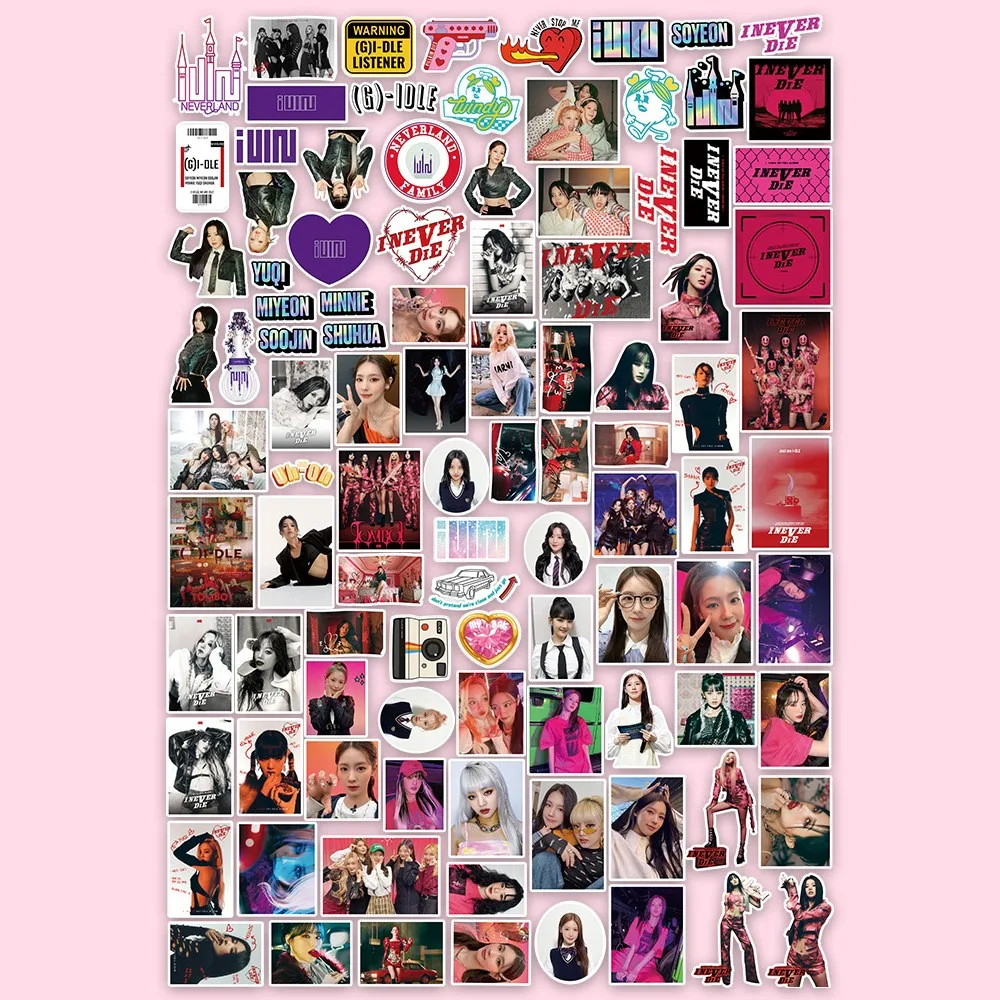100 шт./компл. Kpop GIDLE INEVER DIE стикеры альбом Lomo открытки (G) стандартные для девочек