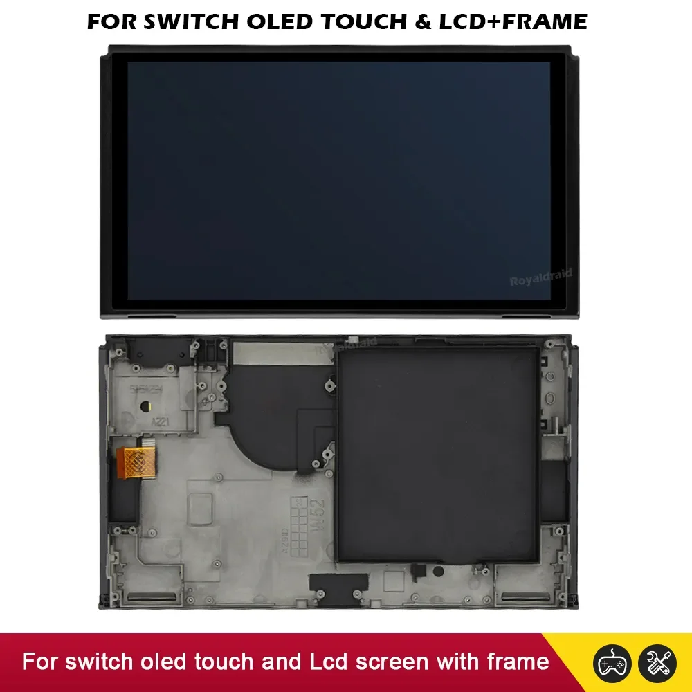 

Новинка для Nintendo Switch OLED консоль ЖК-дисплей полный экран в сборе дигитайзер + средняя Рамка Замена для OLED аксессуар