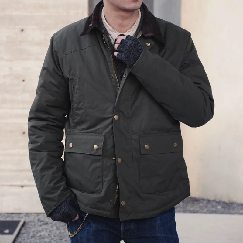 Мужская британская Спецодежда с лацканами и хлопковой подкладкой повседневная