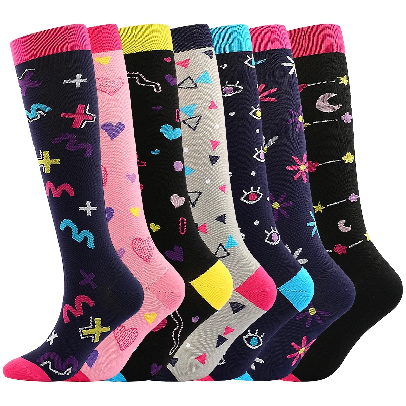 Compression Socks Women Medical Nursing 20-30mmHg Edema Diabetes Varicose Veins Running Compression Stockings