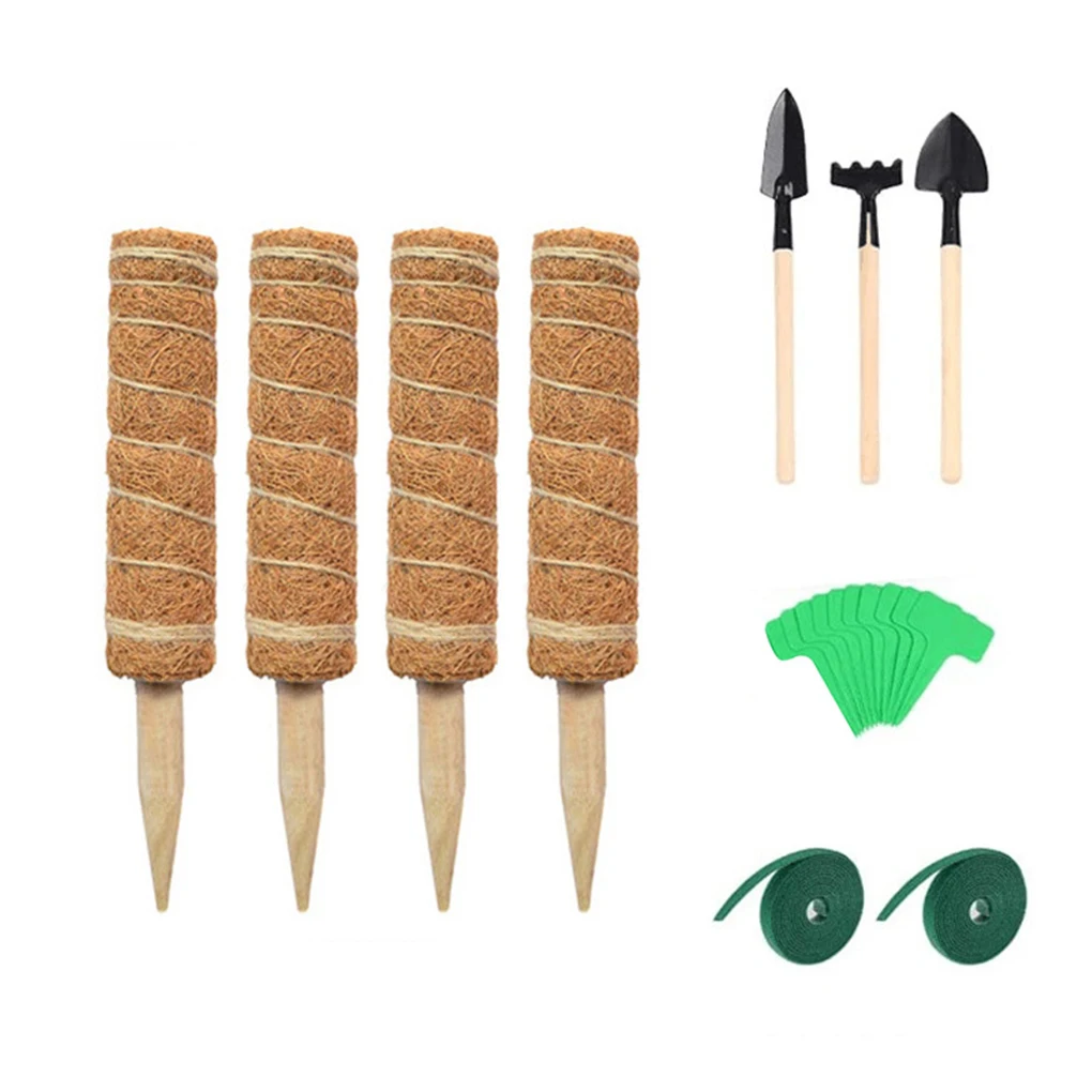 

4 Pieces Plant Climbing Pole Gardening Vines Sticks Balcony Potted Plants Upward Growing Support Stake for Greenhouse 30cm