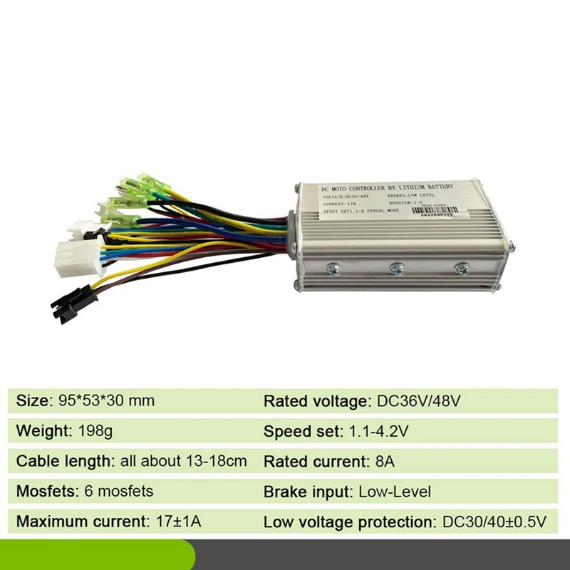 36В 48В 250 Вт 350 Электронный велосипед 17а бесщеточный контроллер синусоидальной