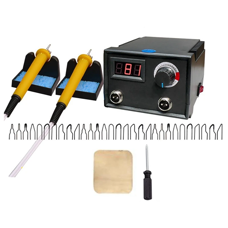 

Пирографическая машина с европейской вилкой, деревянная горелка с регулируемой температурой, пирографическая ручка с прижигом, набор инст...