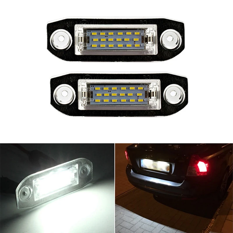 

1Pcs LED Car license plate light 12V white light for Volvo S40 S60 S80 XC70 XC60 S60 C70 V50 XC70 V70 White Car Lamp 12V