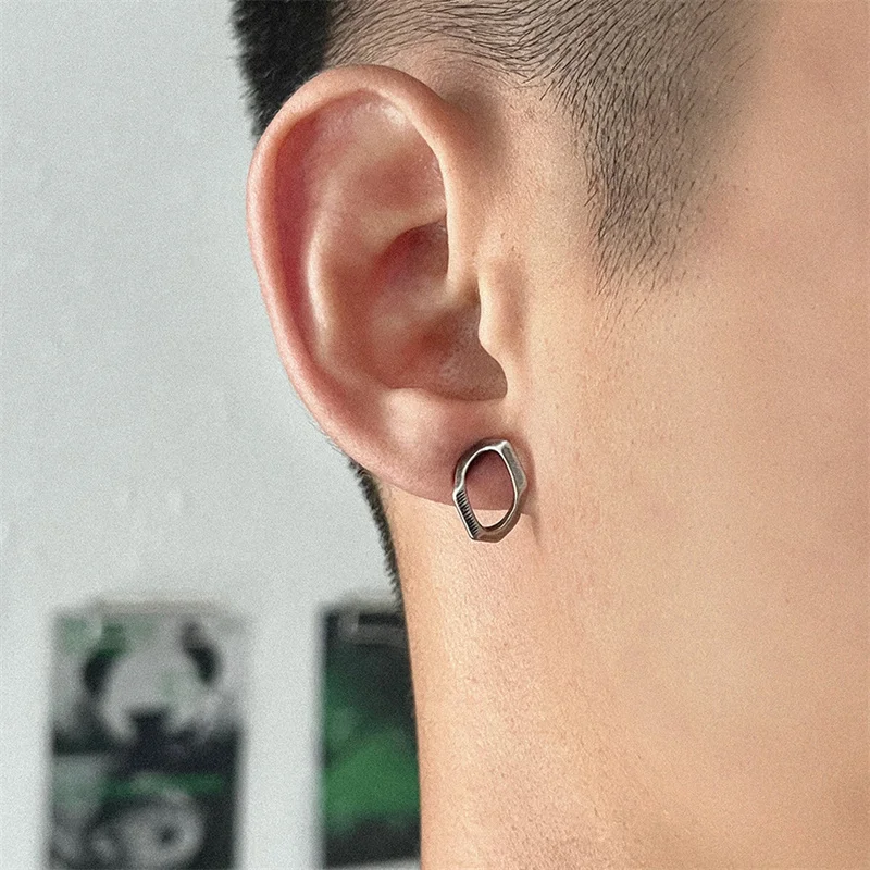 

2022SS Original Design Old Earrings Niche Japanese Simple Cold Style Trendy Cool Hip-Hop Handsome Men/Women Jewelry Accessories
