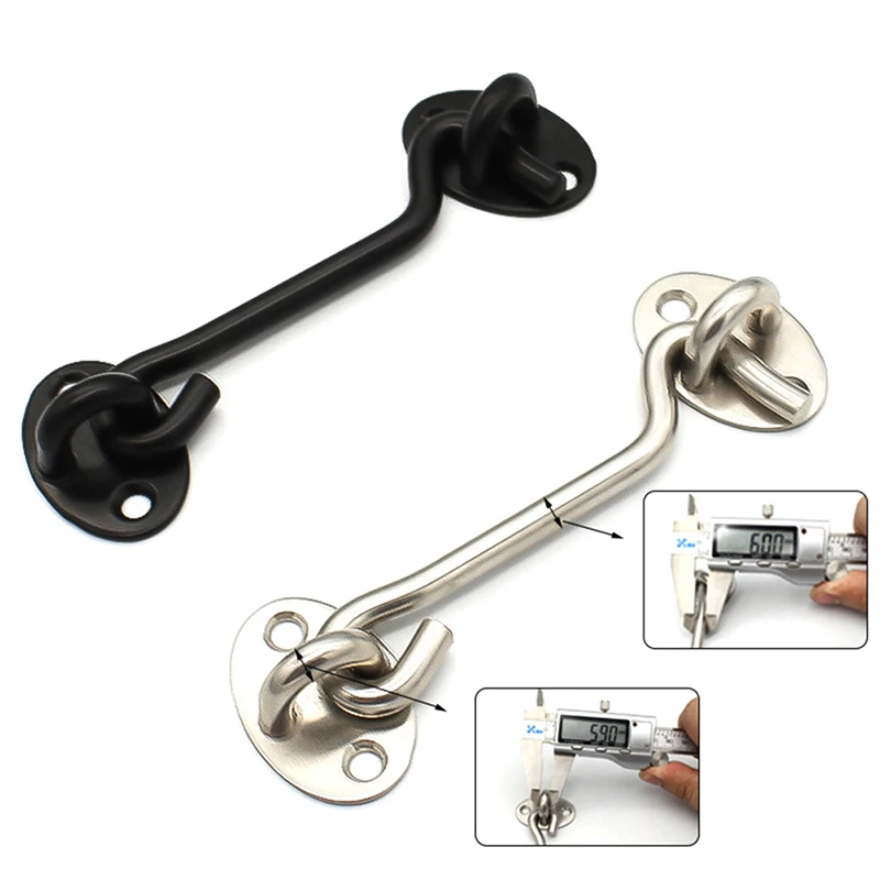 

1Set Barn Door Latch Cabin Hook Eye Latch Easy Lock for Barn Door Gate Window