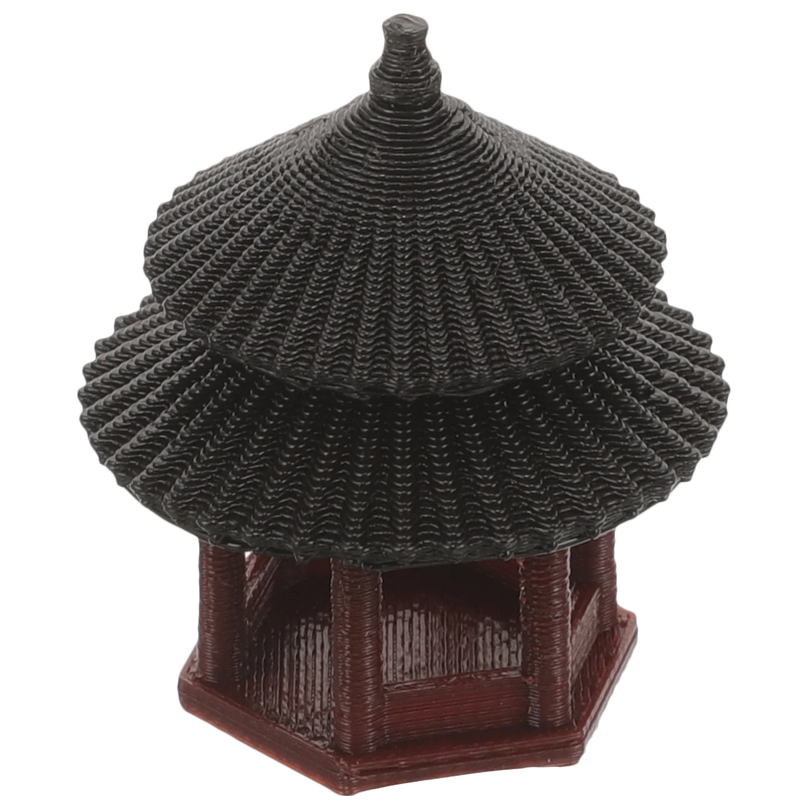 

Aquarium Micro Landscape Gazebo Bathroom Decorations Plastic Miniature Pavilion Figurine