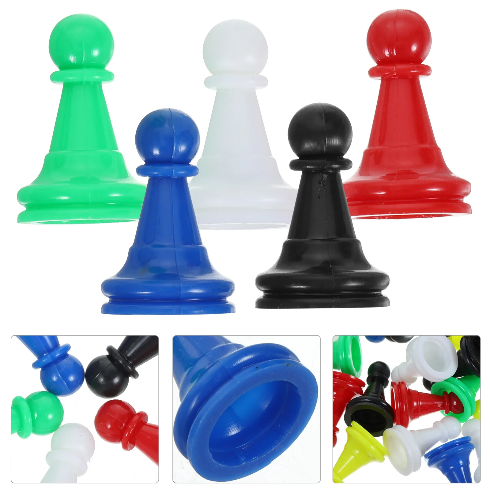 

96 Pcs Hollow Plastic Checkers Travel Chess Replacement Game Pieces Replacements Pawns Desktop Abs Only Tabletop Markers
