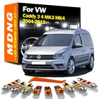 MDNG светодиодная интерьерная с Canbus Купол Карта багажник светильник комплект для Volkswagen VW Caddy 3 4 MK3 MK4 2004-2017 2018 без ошибок Автомобильные светодиодные лампы